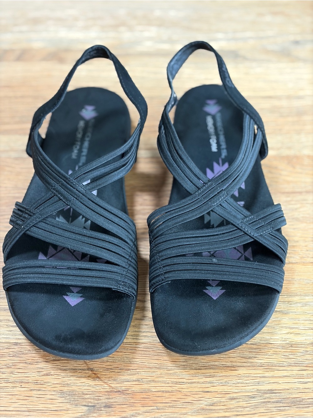 Women’s Skechers Reggae Black Strappy Slingback Sandals